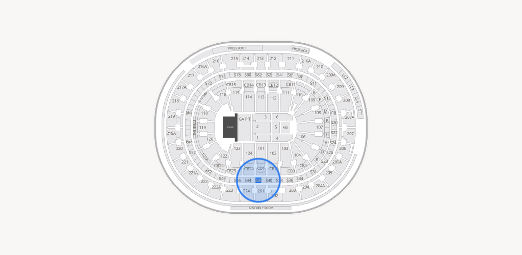 Xfinity Mobile Arena Seating Chart