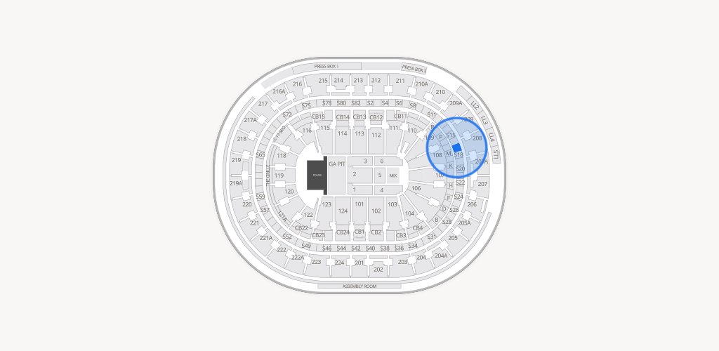 Xfinity Mobile Arena Seating Chart