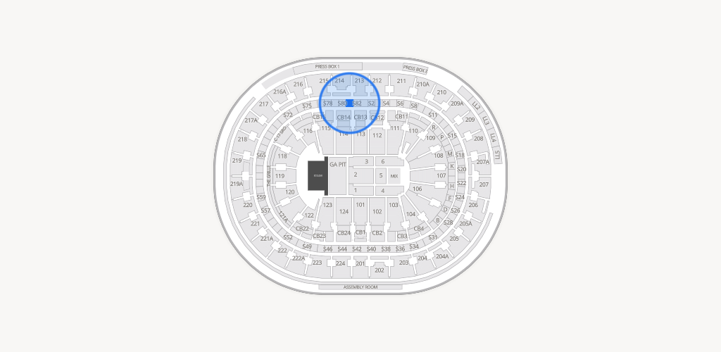 Xfinity Mobile Arena Seating Chart