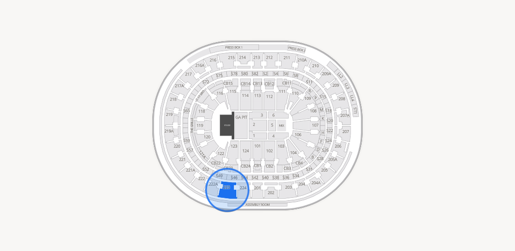 Xfinity Mobile Arena Seating Chart