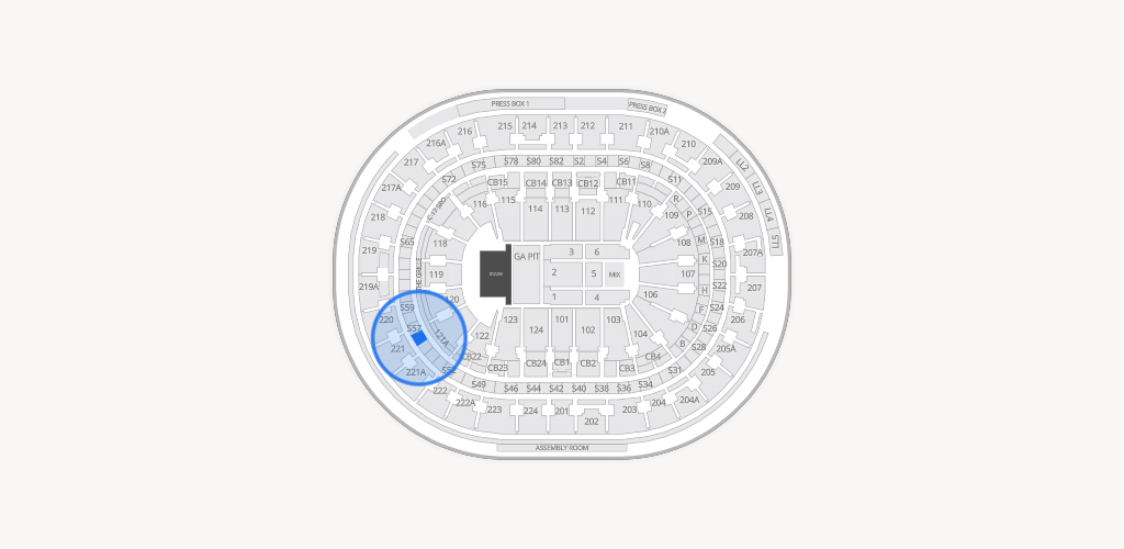 Xfinity Mobile Arena Seating Chart