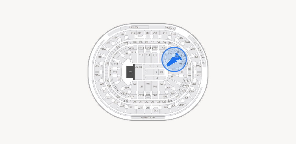 Xfinity Mobile Arena Seating Chart