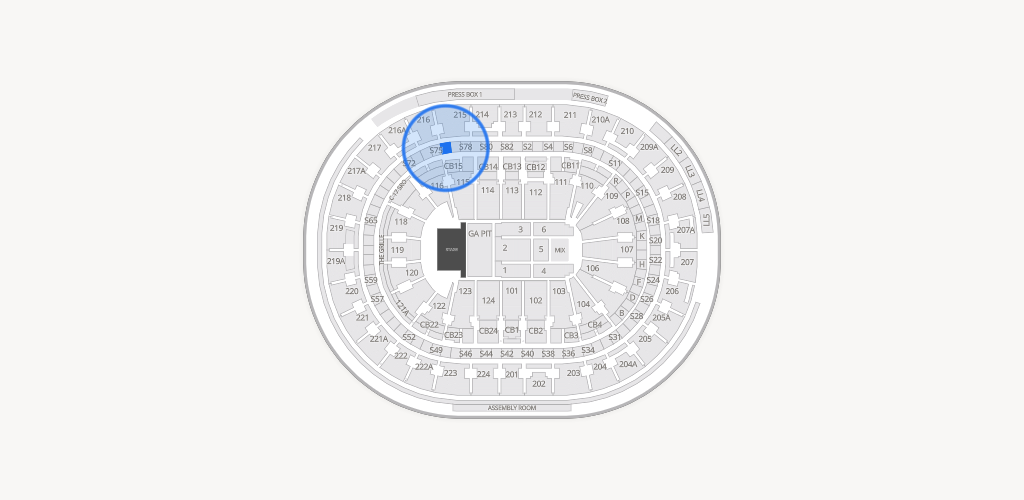 Xfinity Mobile Arena Seating Chart