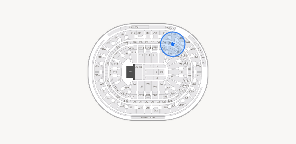 Xfinity Mobile Arena Seating Chart
