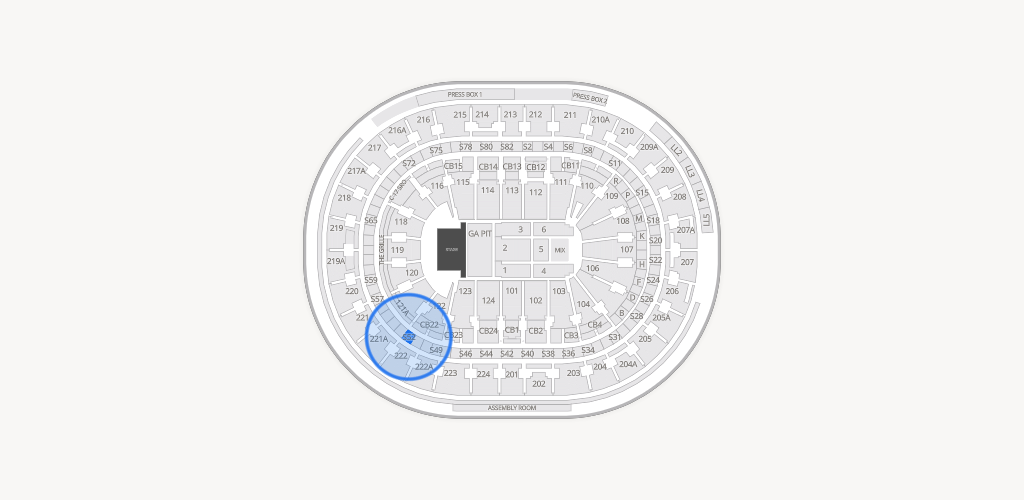 Xfinity Mobile Arena Seating Chart