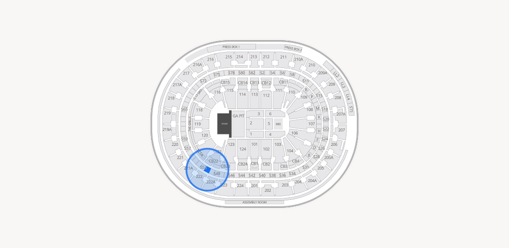 Xfinity Mobile Arena Seating Chart