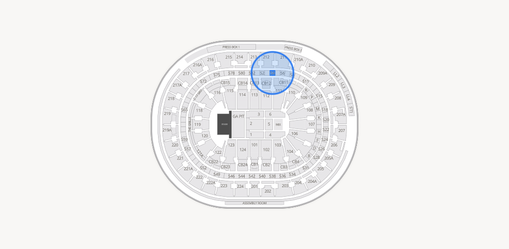 Xfinity Mobile Arena Seating Chart