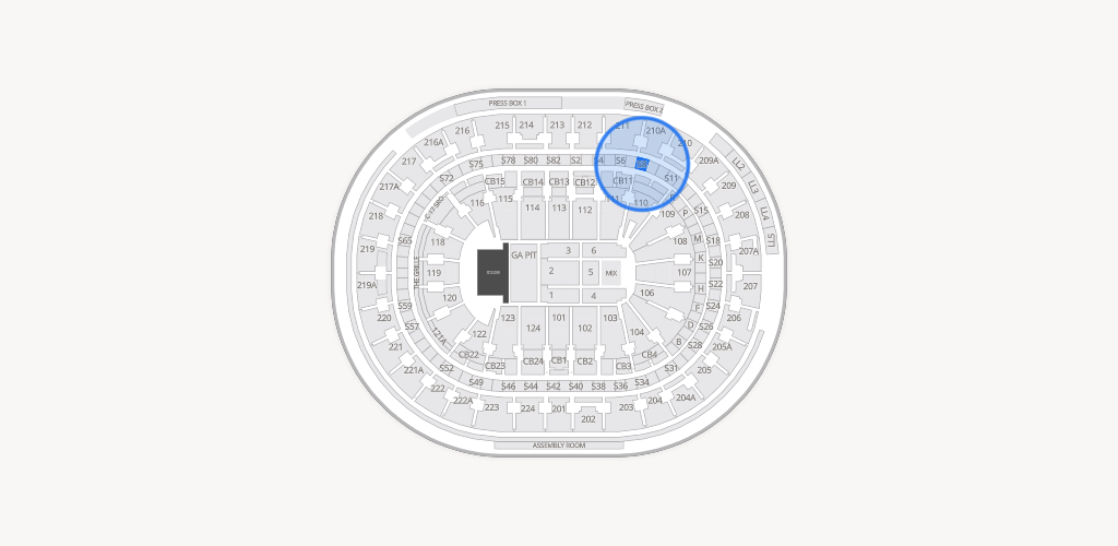 Xfinity Mobile Arena Seating Chart