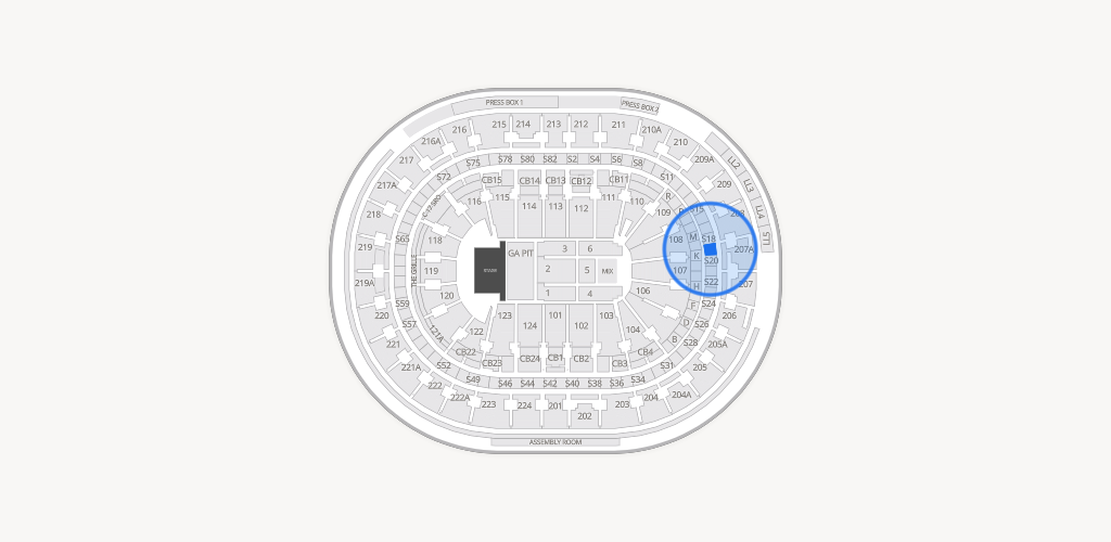 Xfinity Mobile Arena Seating Chart