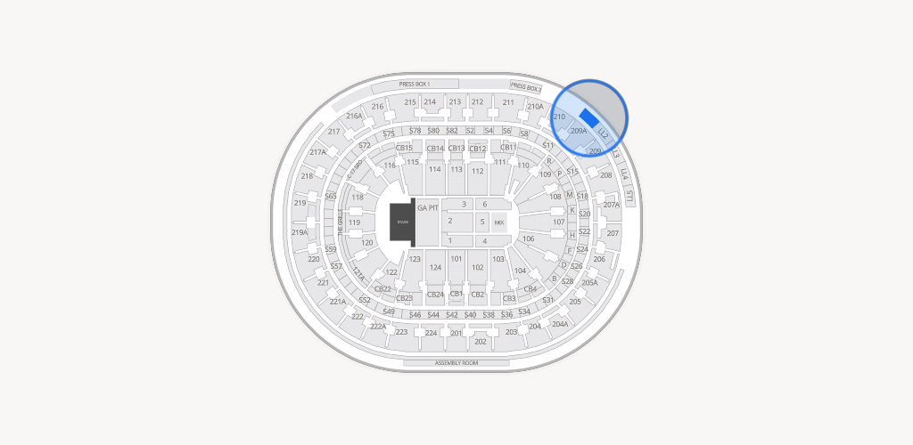 Xfinity Mobile Arena Seating Chart