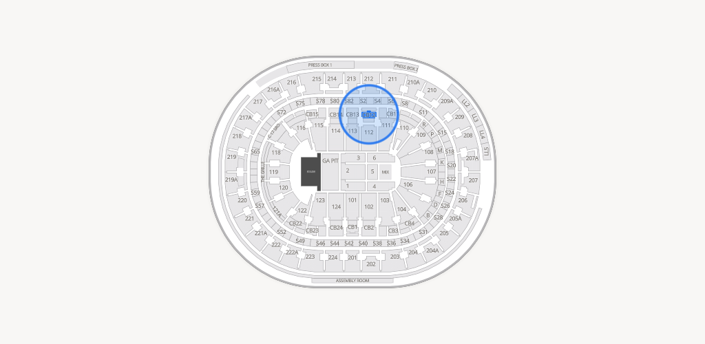 Xfinity Mobile Arena Seating Chart