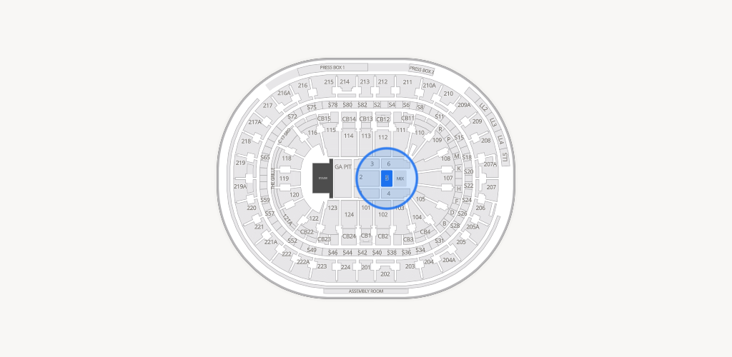Xfinity Mobile Arena Seating Chart