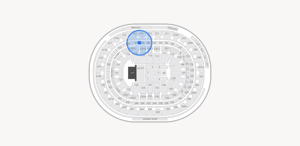 Xfinity Mobile Arena Seating Chart