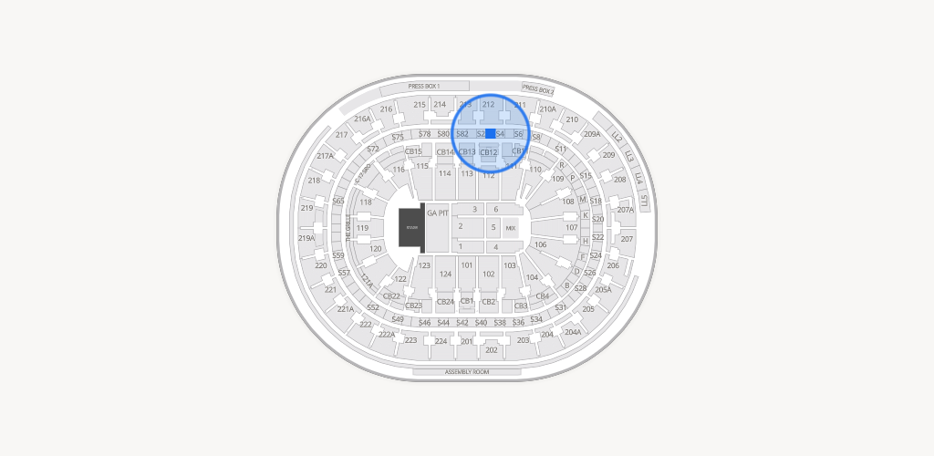 Xfinity Mobile Arena Seating Chart