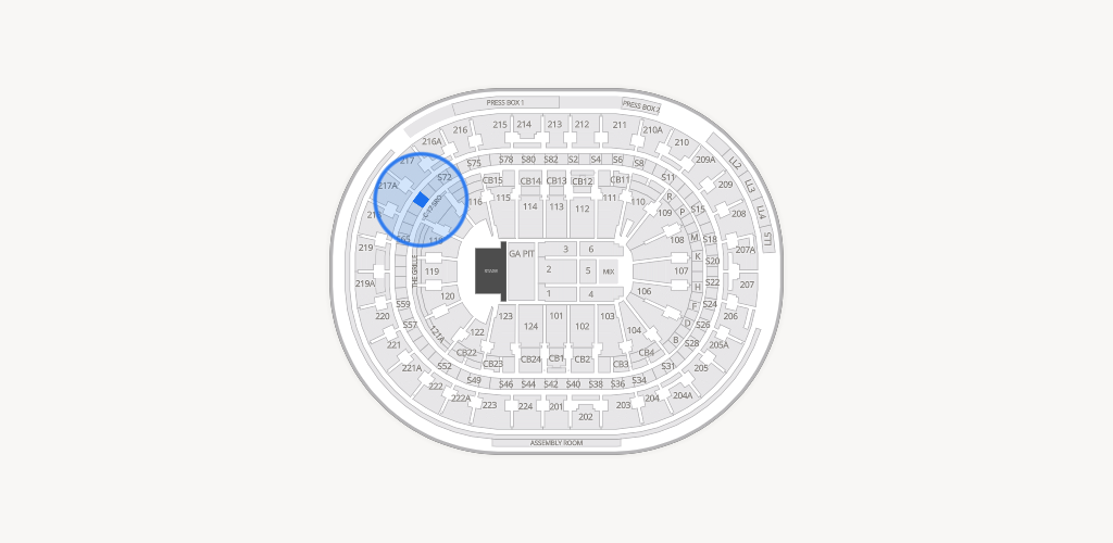 Xfinity Mobile Arena Seating Chart