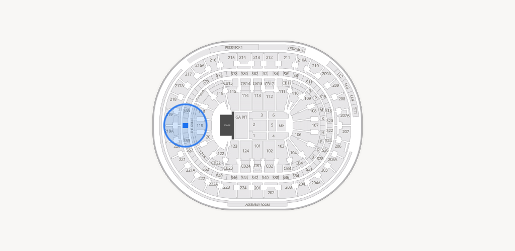 Xfinity Mobile Arena Seating Chart