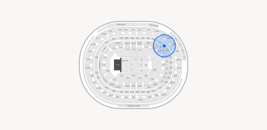 Xfinity Mobile Arena Seating Chart