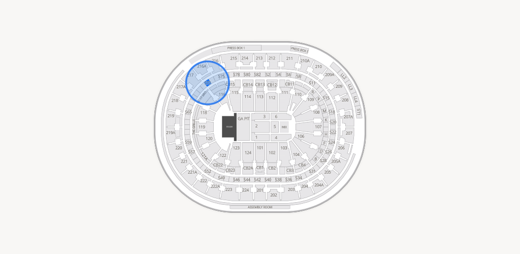 Xfinity Mobile Arena Seating Chart