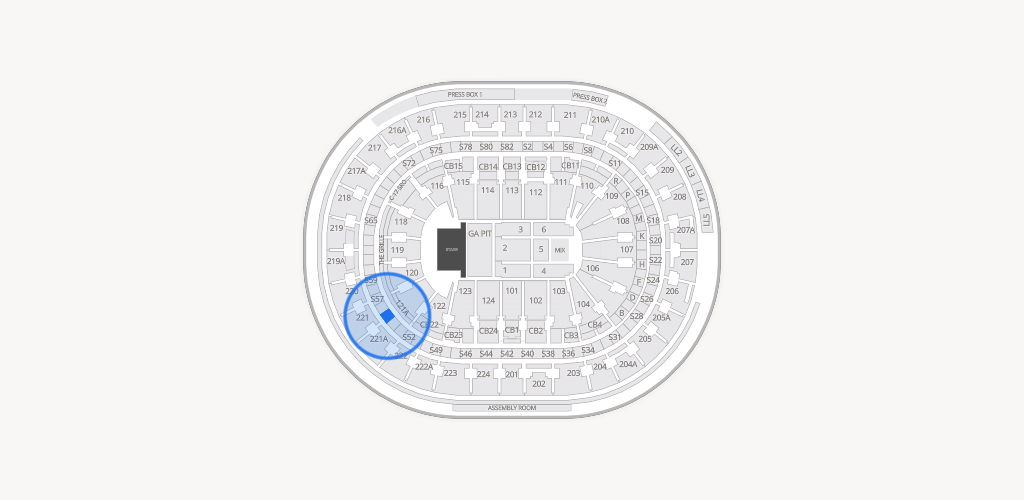 Xfinity Mobile Arena Seating Chart