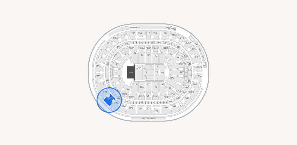 Xfinity Mobile Arena Seating Chart