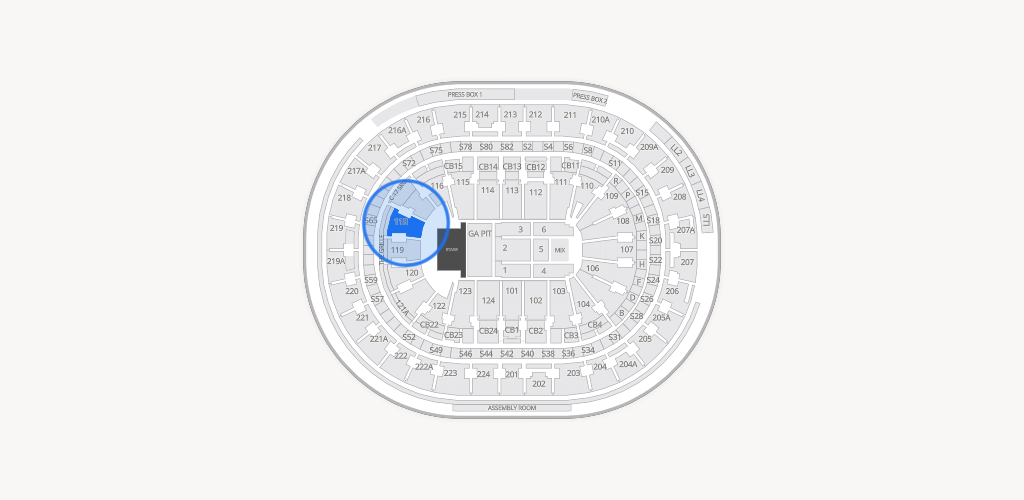 Xfinity Mobile Arena Seating Chart