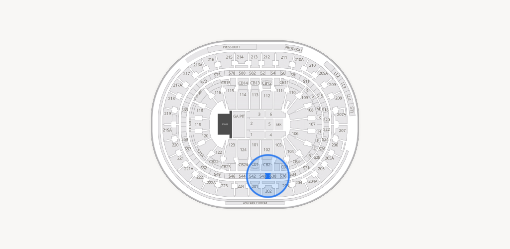 Xfinity Mobile Arena Seating Chart