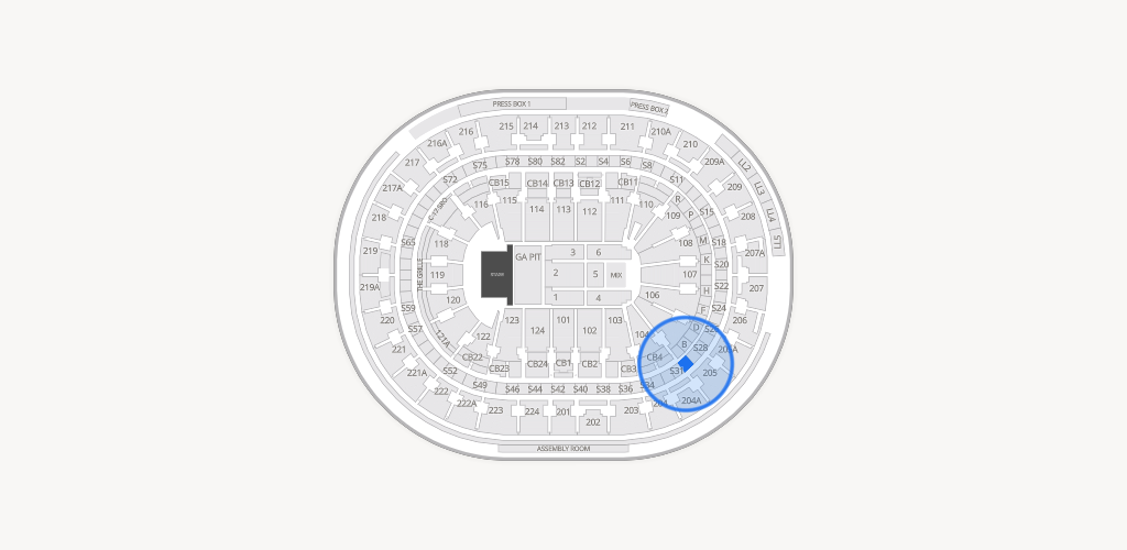 Xfinity Mobile Arena Seating Chart