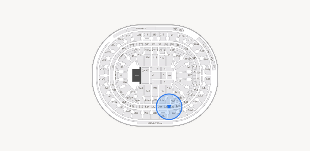Xfinity Mobile Arena Seating Chart