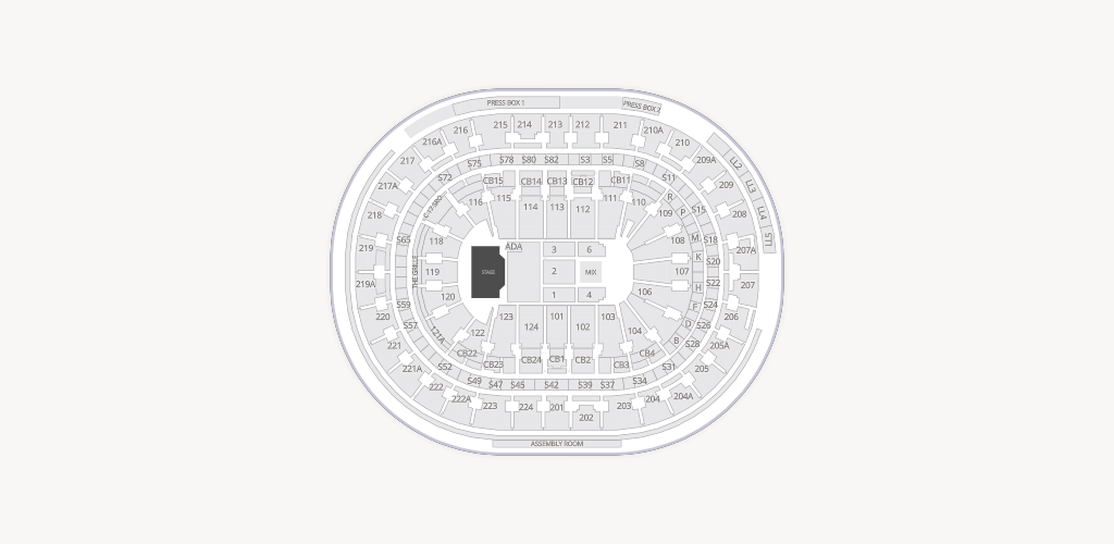 Xfinity Mobile Arena Seating Chart
