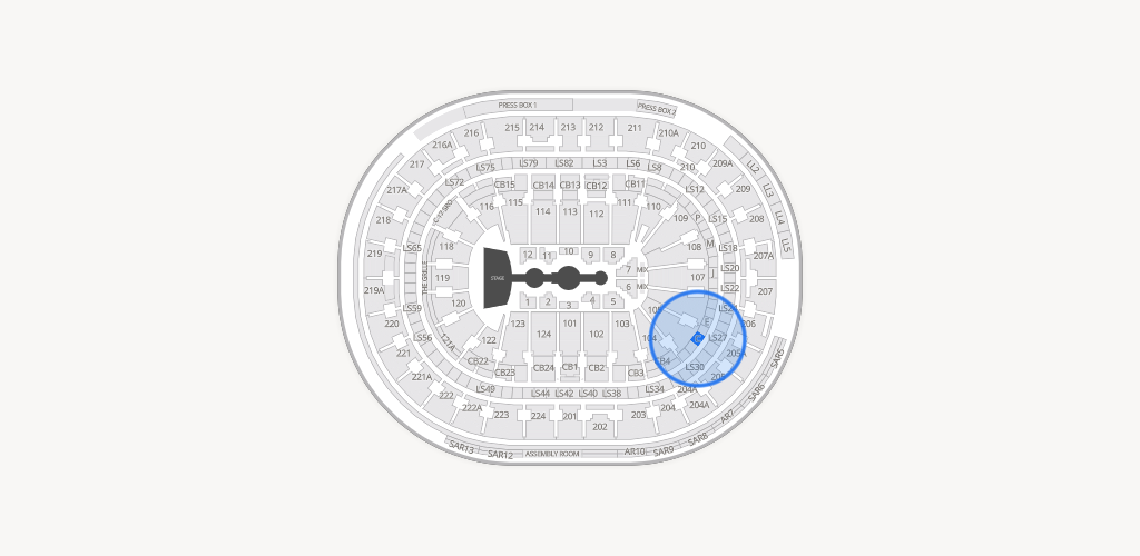 Xfinity Mobile Arena Seating Chart