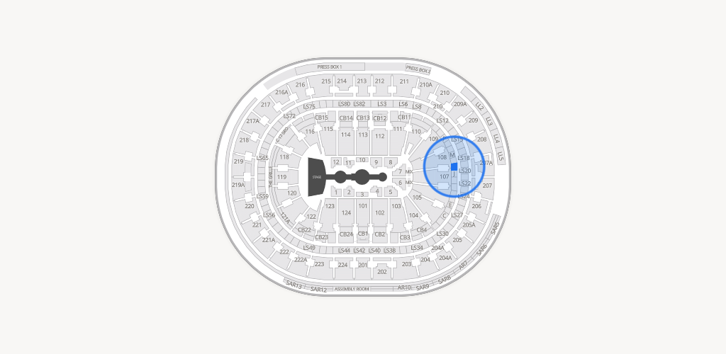 Xfinity Mobile Arena Seating Chart