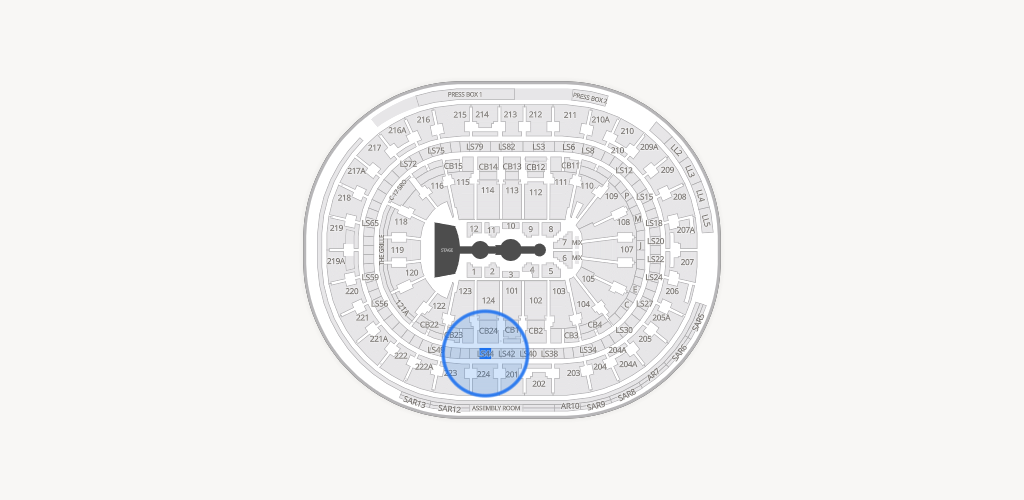 Xfinity Mobile Arena Seating Chart