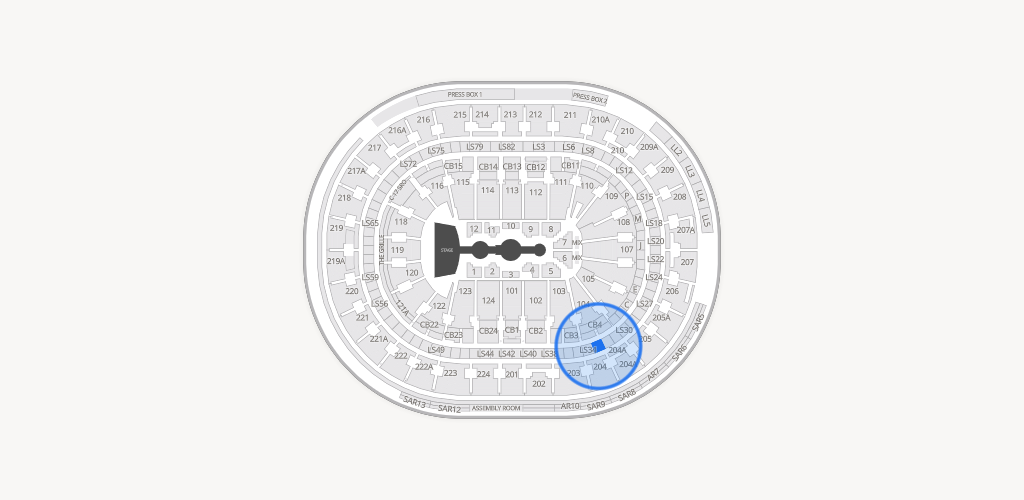 Xfinity Mobile Arena Seating Chart