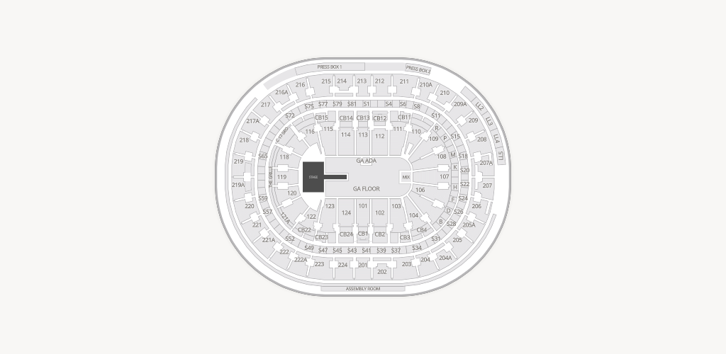 Xfinity Mobile Arena Seating Chart