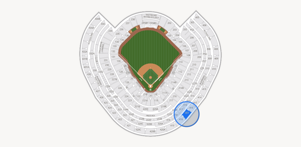 Yankee Stadium Seating Chart