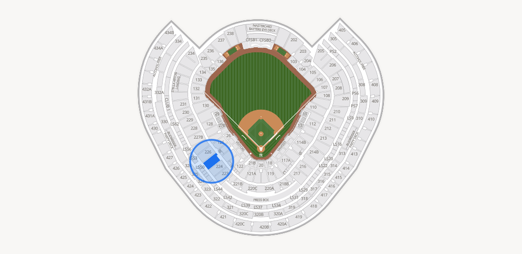 Yankee Stadium Seating Chart