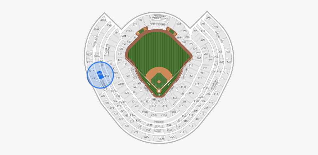 Yankee Stadium Seating Chart