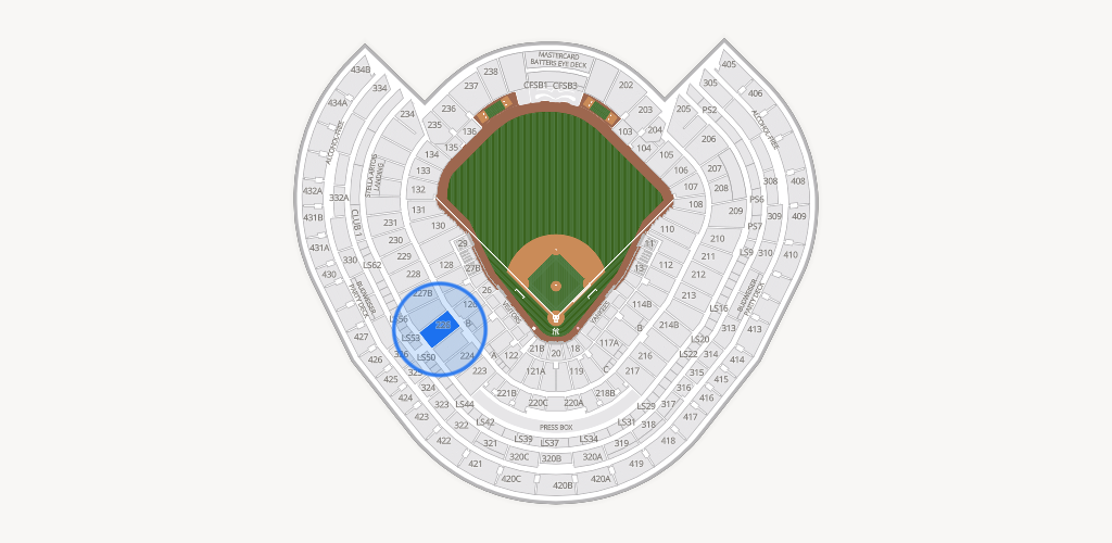 Yankee Stadium Seating Chart