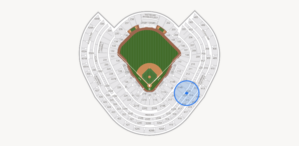 Yankee Stadium Seating Chart