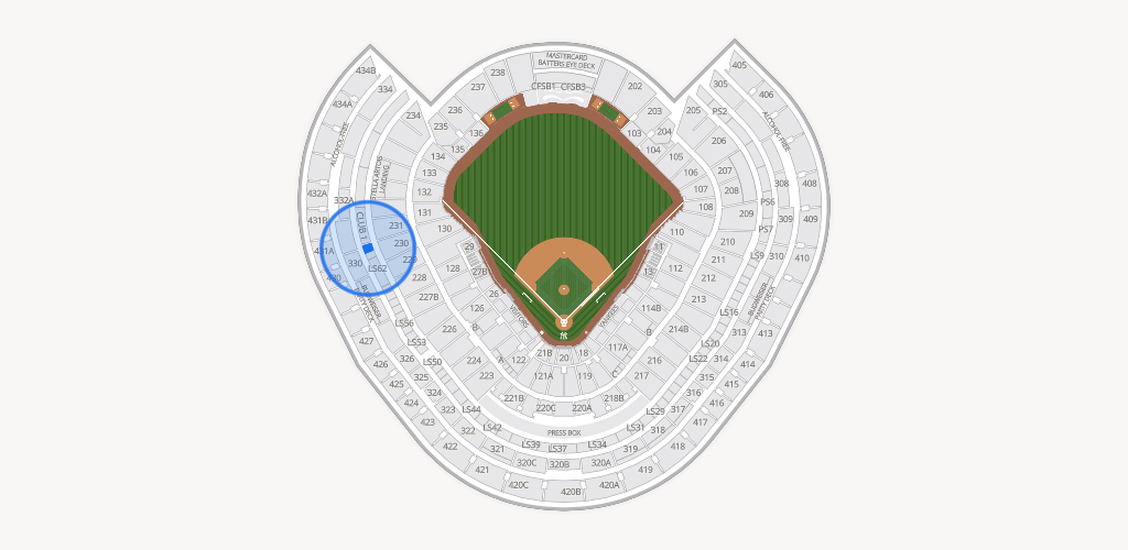 Yankee Stadium Seating Chart