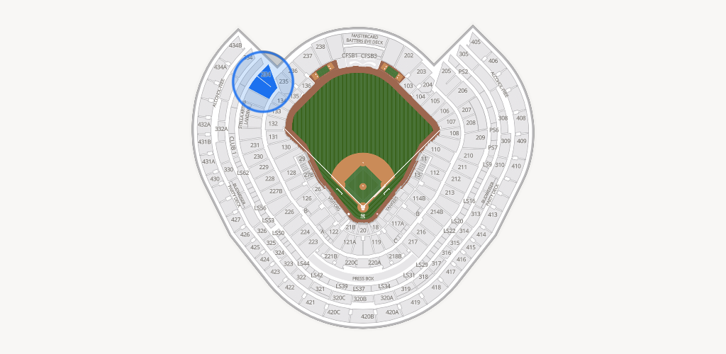 Yankee Stadium Seating Chart