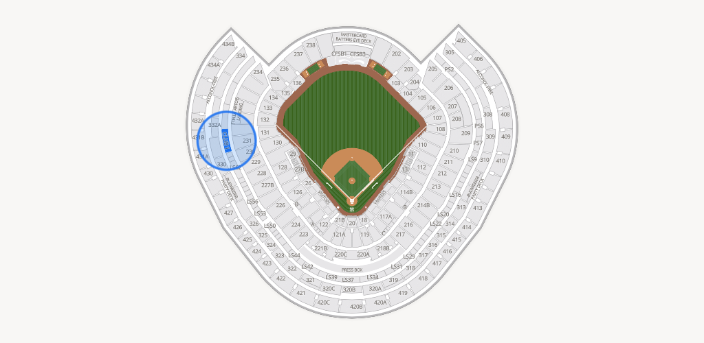 Yankee Stadium Seating Chart