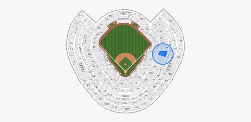Yankee Stadium Seating Chart
